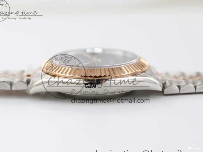 MiroTime 0310 Tailored DateJust 41 126331 SS RG TWF 1:1 Best Edition 904L Steel Gray Dial Green Roman on SS RG Jubilee Bracelet VR 2450